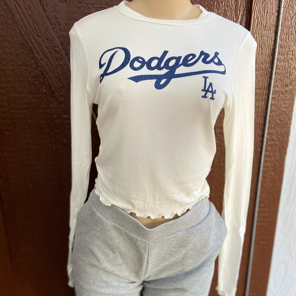 White Dodgers Long Sleeve Shirt